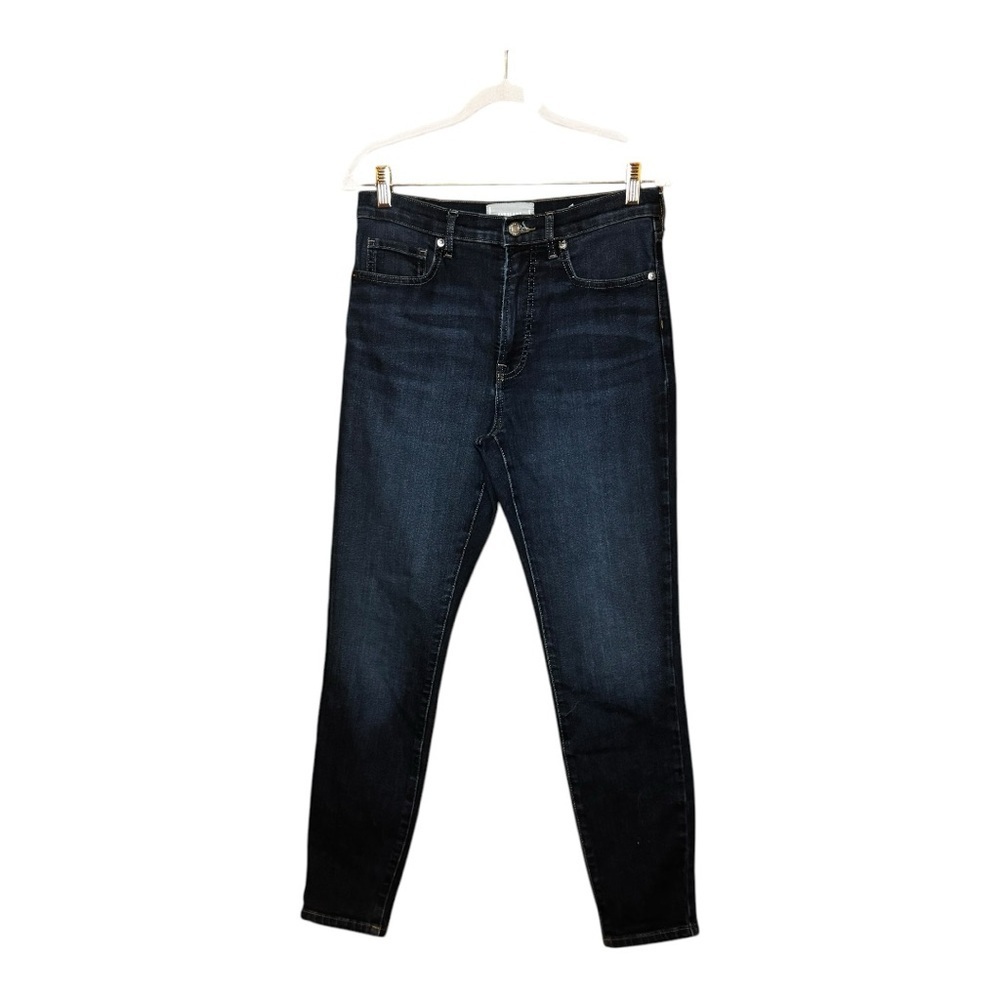 EVERLANE Dark Blue Cotton Blend Stretchy The High Rise Skinny Jean Size 29 - Picture 10 of 13